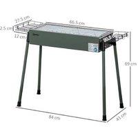 Portable Charcoal BBQ Grill - Steel, Compact, Outdoor Cooking