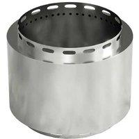 Modern Smokeless Steel Fire Pit - 48.5cm Garden Ornament & Patio Accessory with Poker