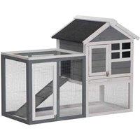 2-Tier Rabbit Hutch Cage for Rabbits & Small Pets - Easy Clean, Weather-Resistant, 122x62.6x92cm