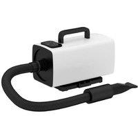 2200W Professional Dog Hair Dryer - Digital Display, Quiet Blaster, For Medium & Large Breeds - White