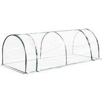 PVC Walk-In Greenhouse Tunnel with Steel Frame - Weatherproof Garden Storage Solution, 250x100x80cm