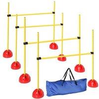 Dog Agility Training Set - Adjustable Hurdles, Portable, High-Visibility, For All Breeds