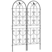 2 Metal Garden Trellis Panels - Climbing Plant Support, 15050cm