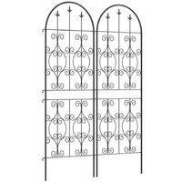 2 Metal Scroll Trellis Panels - Climbing Plant Support, 15050cm