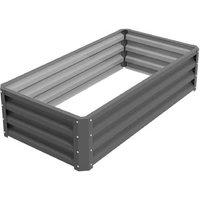 Galvanised Steel Raised Planter Box for Herbs & Vegetables, 120x60cm