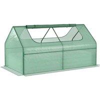 Metal Raised Bed with Weatherproof Greenhouse Cover - Dual-Use Outdoor Storage & Plant Protection (185x95x92cm)