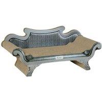 Cardboard Cat Scratcher Lounger Sofa - Corrugated Board, Catnip, 602926.5cm, Modern Brown