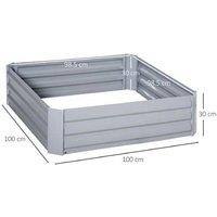 2 Steel Raised Garden Beds - 1m Planter Boxes for Vegetables & Flowers