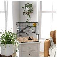 3-Tier Hamster Cage for Small Pets - Glass Base, Multi-Level, Easy Clean, Accessories Included