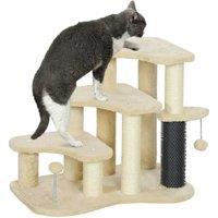 2-in-1 Cat Tree & Stairs - Multi-Level Sisal Scratching Post, Plush Sofa Bed, Space-Saving Design (60x39x50cm)