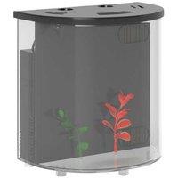 3L Betta & Goldfish Aquarium Tank - LED, Filter, Easy Clean, Black - Small Pet Fish Starter Kit