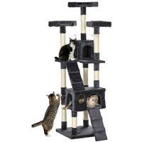 Multi-Level Cat Tree Scratching House - Plush & Sisal Activity Play Centre, 173cm Tall