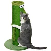 63cm Cat Scratching Post Tree - Sisal Rope, Plush Base & Interactive Ball Toy - Green