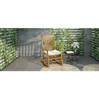 Set of 6 Weather-Resistant Chair Cushions - Cream White, 42x42cm, Plush Outdoor/Indoor Pads