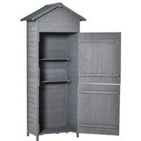 Timber Storage Shed - Weatherproof, Lockable Outdoor Cabinet with Shelves
