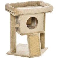 Cat Tree Tower - Multi-Level Plush Condo, Sisal Scratching Posts & Hanging Ball, 114cm