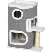 75cm Multi-Level Cat Tree Tower - Plush Condo, Scratching Post, Space-Saving Modern Grey