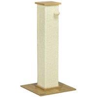 Cat Scratching Post 80cm, Sisal Rope, Toy Ball - For Indoor Cats, Space-Saving, Sturdy Base