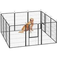 Heavy-Duty Dog Playpen with Doors - 12 Panel, Steel, Foldable, Large Breed, Indoor/Outdoor