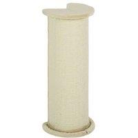 85cm Tall Cat Scratching Post & Tree - Sisal, Plush, Anti-Tip, Space-Saving - Beige