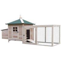 Chicken Coop Cage for Small Pets - Wooden Nesting Box & Outdoor Run, Easy-Clean, Secure