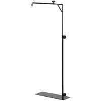 Adjustable Reptile Heat Lamp Stand for Lizards & Snakes - 86-129cm, Sturdy Steel Base, Black