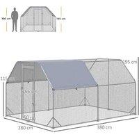 Walk-In Chicken & Duck Run with Roof - Secure Large Outdoor Pen for 10-12 Hens, Rabbits, Ducks