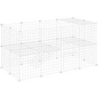 DIY 36-Panel Small Animal Playpen Cage - Chinchilla, Bunny, Rabbit Hutch, Metal Wire, Custom Shape