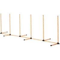 Dog Agility Weave Pole Training Set - Portable, Durable, with Whistle & Carry Bag