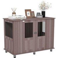 Dog Crate Table with Magnetic Door - Extra Large Indoor Pet Furniture, Modern Style