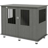 Dog Crate Table with Magnetic Door - Secure Furniture-Style Kennel for Medium/Large Breeds
