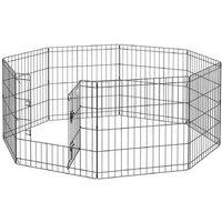 Heavy-Duty Metal Dog Playpen - 8-Panel, Indoor/Outdoor, Safe for Small Breeds