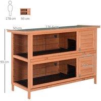 4FT Rabbit & Guinea Pig Hutch - Outdoor Easy-Clean Cage for Small Pets