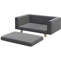 Luxury Orthopaedic Elevated Dog Sofa Bed with Cushion - Medium & Small Breeds, Grey