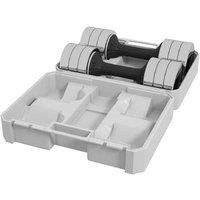 Adjustable Dumbbells Weights Set - 20kg Steel, Non-Slip Grip, Compact Storage