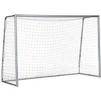 10x6.5ft Outdoor Football Goal Set with Net, Ground Stakes & Steel Frame - Garden Sports Game