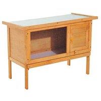 Rabbit & Guinea Pig Hutch - Easy Clean, Secure, 90cm Solid Fir Wood Enclosure