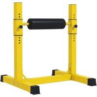 Adjustable Bulgarian Split Squat Stand - 12-Level Steel Frame, Foam Roller, Multi-Gym Station, 264lb Capacity