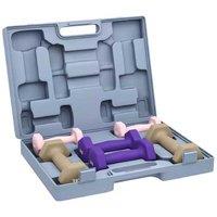 12kg Hex Dumbbell Set with Case - Steel Core, Non-Slip, Compact Home Gym Weights (1-3kg Range)