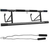 Pull-Up Bar Doorway - Steel Frame, Resistance Bands, Space-Saving, 150kg Capacity - Black