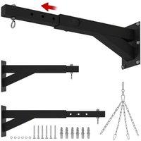Adjustable Steel Punch Bag Wall Bracket - Heavy-Duty, 5-Length Boxing Hanger, 60kg Capacity