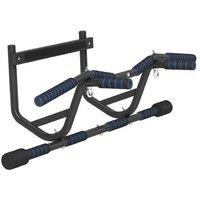 Multi-Grip Steel Doorway Pull Up Bar - Anti-Fall, Heavy-Duty, 150kg Capacity, Compact Indoor Gym Equipment