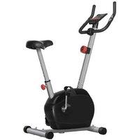 Quiet Folding Exercise Bike - 8-Level Magnetic Resistance, Steel Frame, HR Sensor, 120kg Capacity, Compact Grey