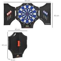 Electronic Dartboard Set for Outdoor Games - 31 Game Modes, 8 Player Capacity, Safety Doors, LCD Scoring, Includes Darts