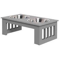 Raised Dog Feeding Stand with Steel Bowls - XS/Small Dogs - Elevated Feeder Station
