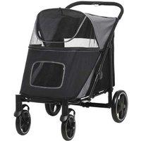 Foldable Dog Stroller - Shock Absorber - For Medium/Large Breeds - Grey