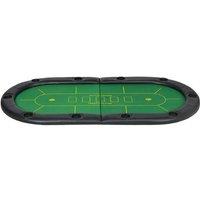 Ergonomic Foldable Poker Tabletop - 10-Player MDF Support Mat with Cup Holders