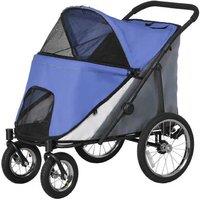 Foldable Dog Stroller - Cushioned, Heavy-Duty, for Medium & Large Breeds