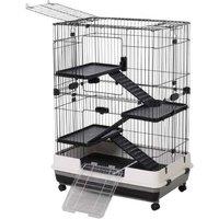 3-Tier Small Animal Cage Rabbit Hutch - Multi-Level Hamster, Chinchilla & Bunny Home, Easy Clean, Portable