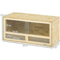 Reptile Terrarium Vivarium - Mesh Top, Sliding Glass Doors, 60cm - Ideal for Lizards, Snakes & Small Reptiles